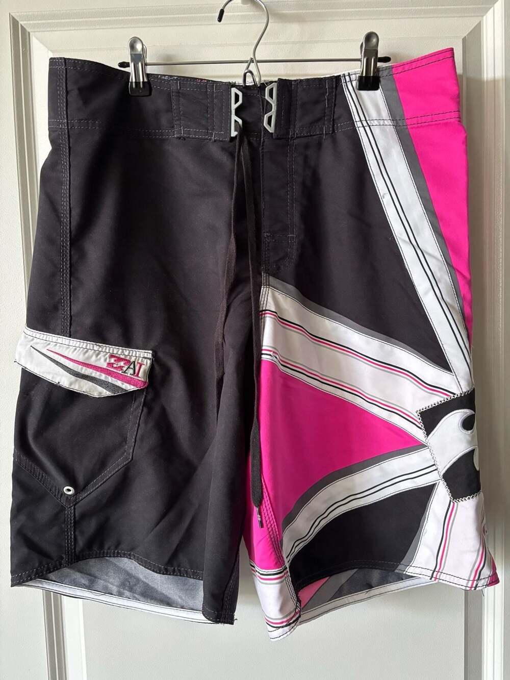 Billabong Andy Irons Signature Boardshorts Size 34 Black Pink